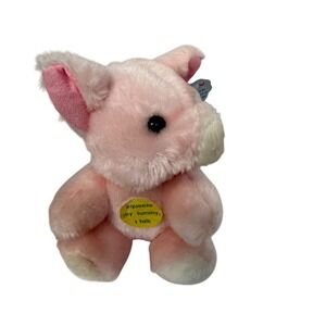 Talking Pig Plush Toy Squeeze My Tummy I squeek Pink Stuffed Animal Fine Toy Co
